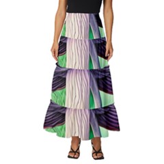 Prestidigitation And Legerdemain Tiered Ruffle Maxi Skirt by GardenOfOphir