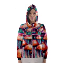 Charming Toadstool Women s Hooded Windbreaker by GardenOfOphir