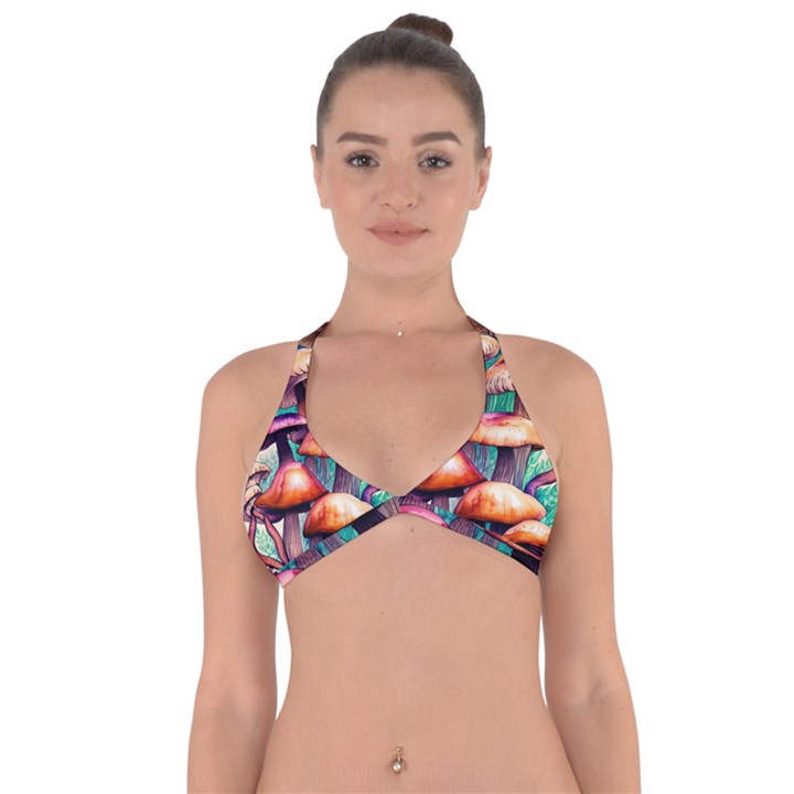 Charming Toadstool Halter Neck Bikini Top