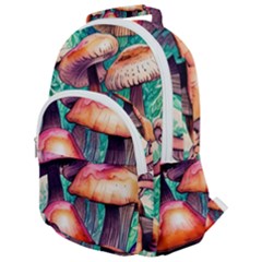 Charming Toadstool Rounded Multi Pocket Backpack by GardenOfOphir