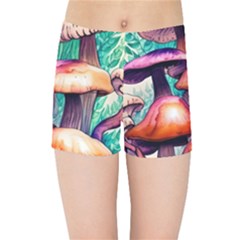 Charming Toadstool Kids  Sports Shorts by GardenOfOphir