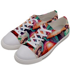 Charming Toadstool Men s Low Top Canvas Sneakers by GardenOfOphir