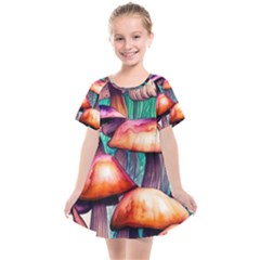 Charming Toadstool Kids  Smock Dress by GardenOfOphir