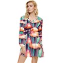 Charming Toadstool Tiered Long Sleeve Mini Dress View1