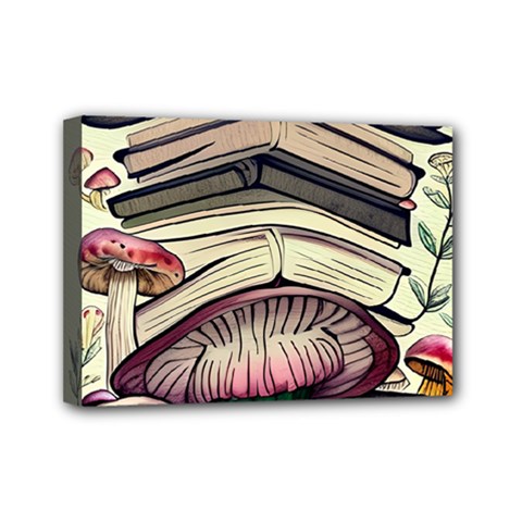 Necromancy Mushroom Mini Canvas 7  X 5  (stretched) by GardenOfOphir