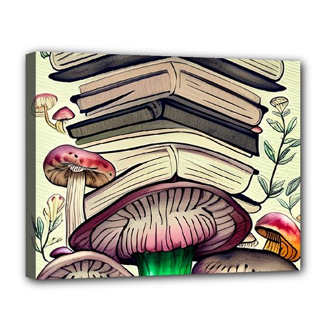 Necromancy Mushroom Canvas 14  X 11  (stretched) by GardenOfOphir