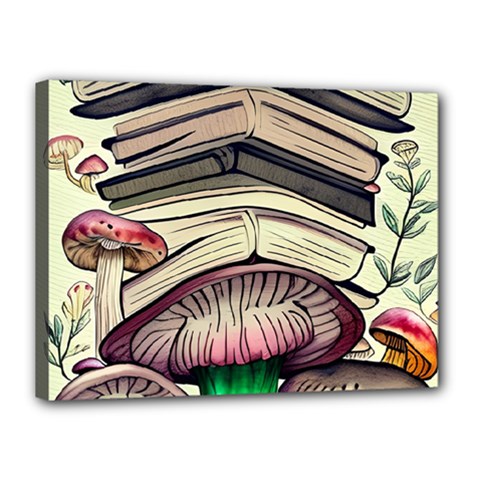 Necromancy Mushroom Canvas 16  X 12  (stretched) by GardenOfOphir