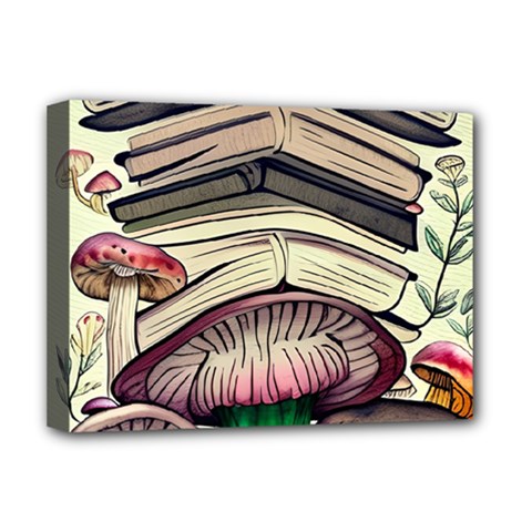 Necromancy Mushroom Deluxe Canvas 16  X 12  (stretched)  by GardenOfOphir