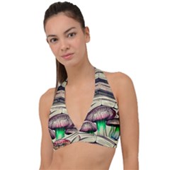 Necromancy Mushroom Halter Plunge Bikini Top