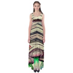 Necromancy Mushroom Empire Waist Maxi Dress by GardenOfOphir