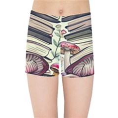 Necromancy Mushroom Kids  Sports Shorts by GardenOfOphir