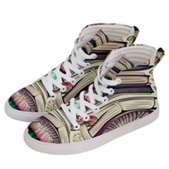 Necromancy Mushroom Men s Hi-top Skate Sneakers by GardenOfOphir