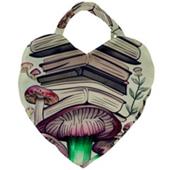 Necromancy Mushroom Giant Heart Shaped Tote by GardenOfOphir