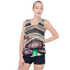 Necromancy Mushroom Bubble Hem Chiffon Tank Top by GardenOfOphir