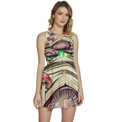 Necromancy Mushroom Sleeveless High Waist Mini Dress by GardenOfOphir