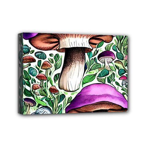 Magician s Conjuration Mushroom Mini Canvas 7  X 5  (stretched) by GardenOfOphir