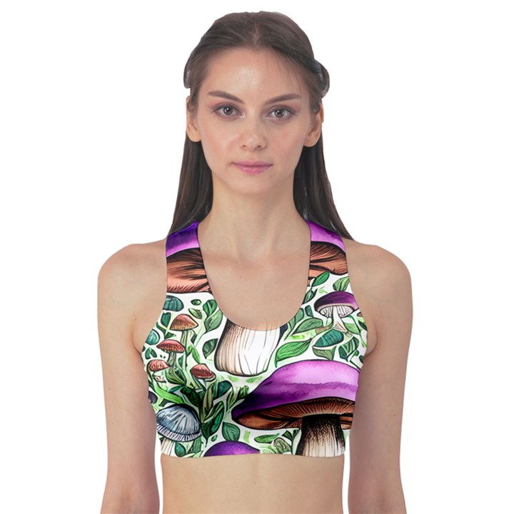 Magician s Conjuration Mushroom Sports Bra