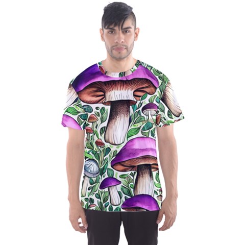 Magician s Conjuration Mushroom Men s Sport Mesh Tee by GardenOfOphir