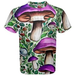 Magician s Conjuration Mushroom Men s Cotton Tee by GardenOfOphir