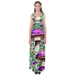 Magician s Conjuration Mushroom Empire Waist Maxi Dress by GardenOfOphir