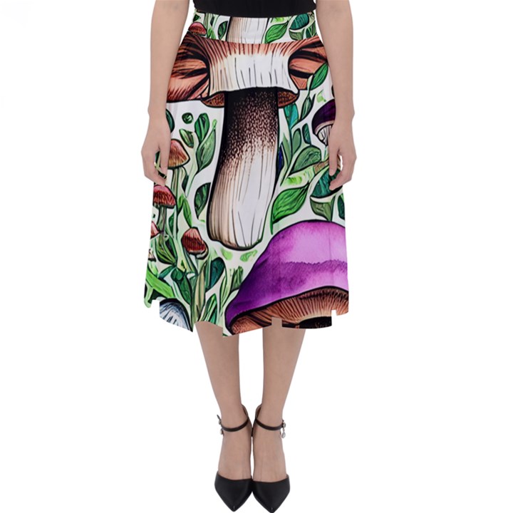 Magician s Conjuration Mushroom Classic Midi Skirt