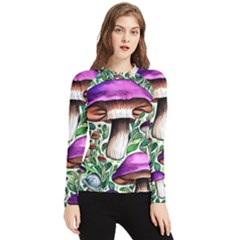 Magician s Conjuration Mushroom Women s Long Sleeve Rash Guard by GardenOfOphir