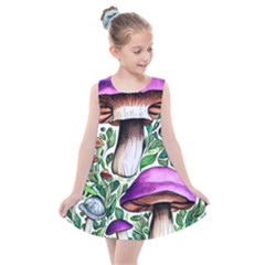 Magician s Conjuration Mushroom Kids  Summer Dress by GardenOfOphir