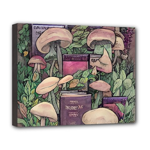 Spellbinding Mojo Mushroom Deluxe Canvas 20  X 16  (stretched) by GardenOfOphir