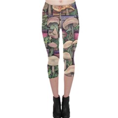 Spellbinding Mojo Mushroom Capri Leggings  by GardenOfOphir