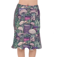 Spellbinding Mojo Mushroom Short Mermaid Skirt by GardenOfOphir