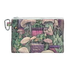 Spellbinding Mojo Mushroom Canvas Cosmetic Bag (large) by GardenOfOphir