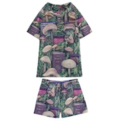 Spellbinding Mojo Mushroom Kids  Swim Tee And Shorts Set by GardenOfOphir