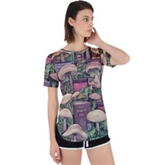 Spellbinding Mojo Mushroom Perpetual Short Sleeve T-shirt by GardenOfOphir