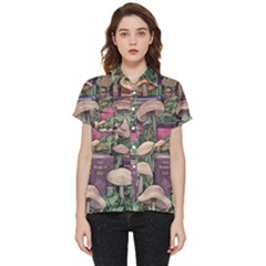 Spellbinding Mojo Mushroom Short Sleeve Pocket Shirt by GardenOfOphir