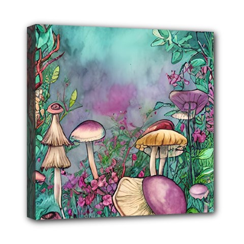 Enchanted Champignon Mini Canvas 8  X 8  (stretched) by GardenOfOphir