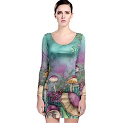 Enchanted Champignon Long Sleeve Bodycon Dress by GardenOfOphir