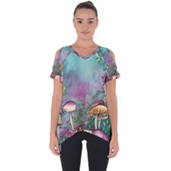 Enchanted Champignon Cut Out Side Drop Tee by GardenOfOphir