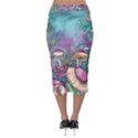 Enchanted Champignon Velvet Midi Pencil Skirt View2