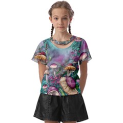 Enchanted Champignon Kids  Front Cut Tee by GardenOfOphir