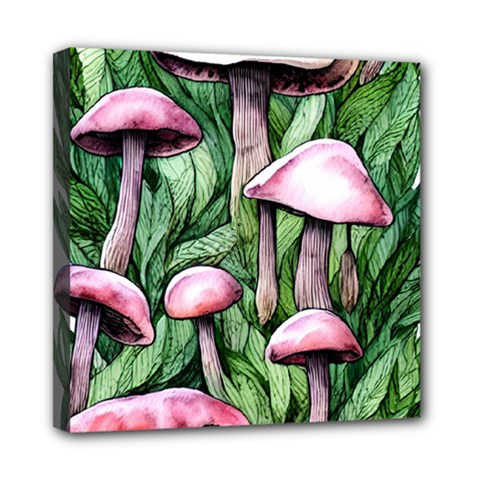 Charm Of The Toadstool Mini Canvas 8  X 8  (stretched) by GardenOfOphir