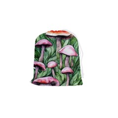 Charm Of The Toadstool Drawstring Pouch (small) by GardenOfOphir