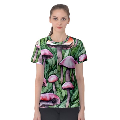 Charm Of The Toadstool Women s Sport Mesh Tee by GardenOfOphir