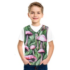 Charm Of The Toadstool Kids  Basketball Tank Top by GardenOfOphir