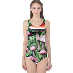 Charm Of The Toadstool One Piece Swimsuit by GardenOfOphir