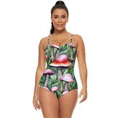 Charm Of The Toadstool Retro Full Coverage Swimsuit by GardenOfOphir