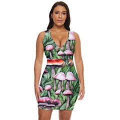 Charm Of The Toadstool Draped Bodycon Dress by GardenOfOphir