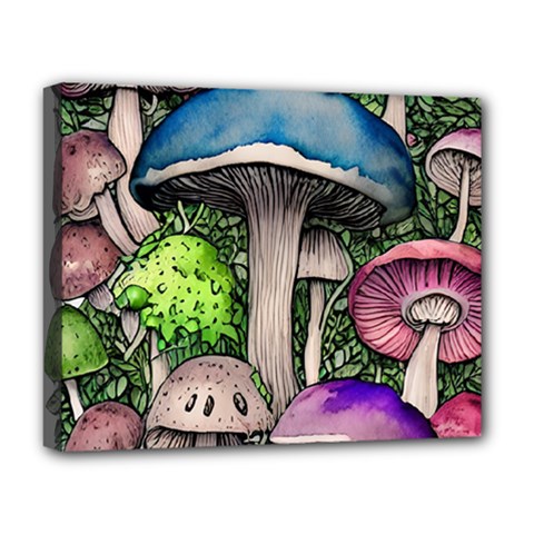 Necromancy Of The Mushroom Deluxe Canvas 20  x 16  (Stretched)