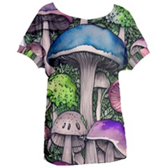 Necromancy Of The Mushroom Women s Oversized Tee