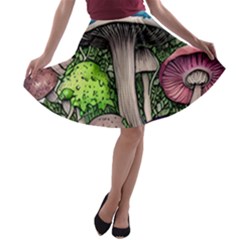 Necromancy Of The Mushroom A-line Skater Skirt