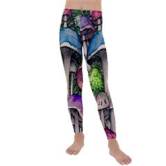 Necromancy Of The Mushroom Kids  Lightweight Velour Leggings by GardenOfOphir